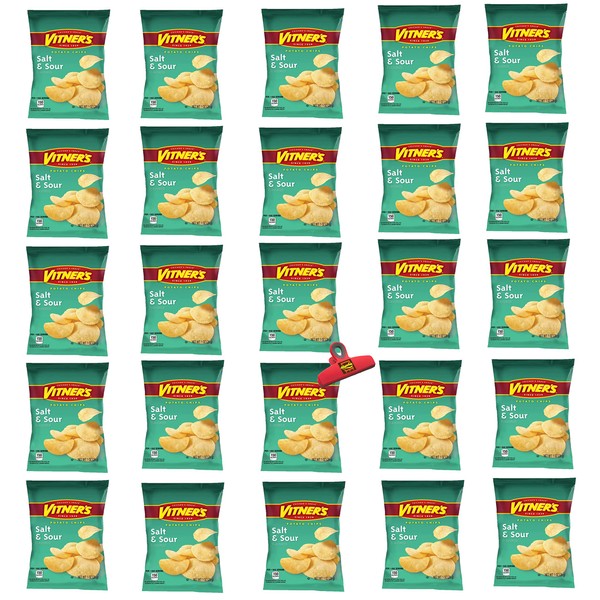 Vitner's Salt & Sour Potato Chips 25 Pack 1oz Bags