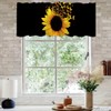 Art Studio 54x18 Inches Black Yellow Sunflower Window Treatment Valance