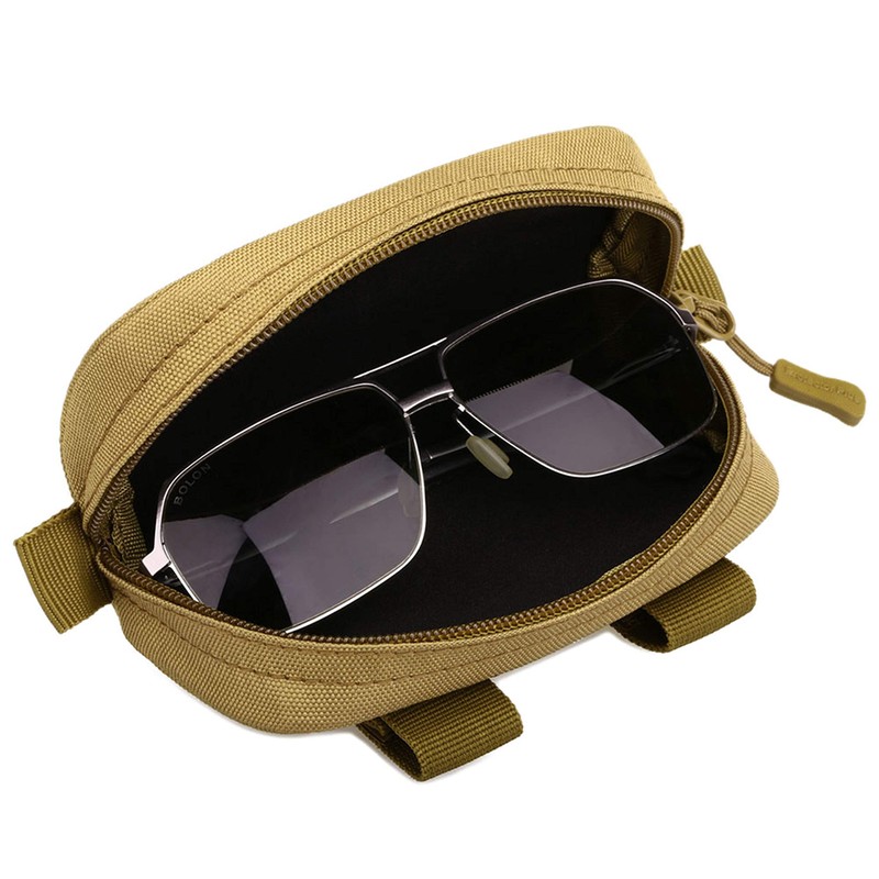 HUNTVP Eyeglasses Hard Case Tactical Molle Zipper Sunglasses Carrying Case