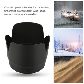 PUSOKEI Camera Lens Hood, ET-86 Model Black Plastic Lens Hood for Canon EF 70-200mm f/2.8 Cameras, Widely Used in Backlight