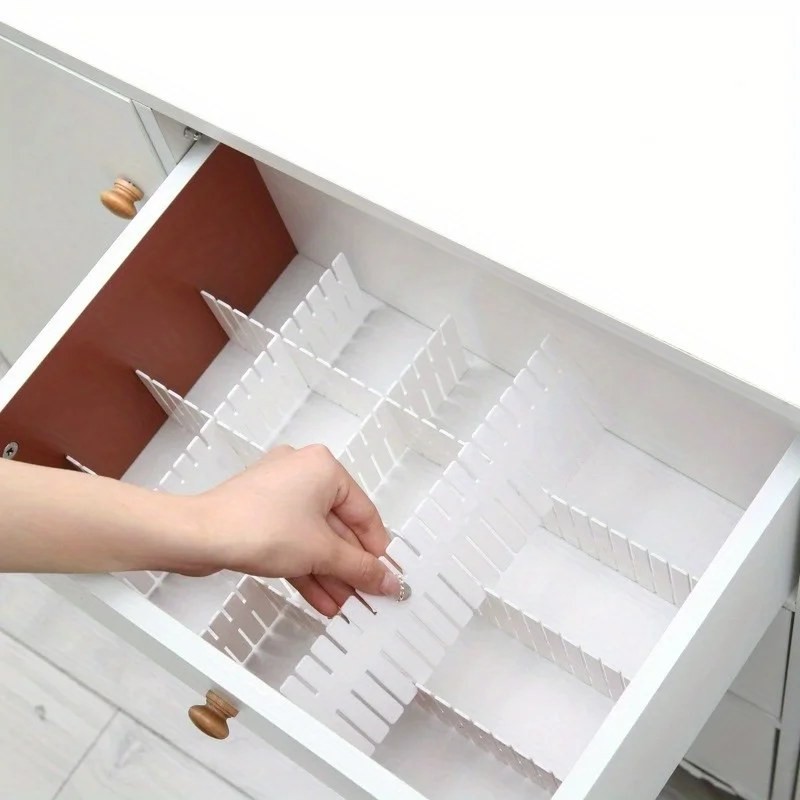 Closiq Drawer Divider Organizer – Adjustable DIY Sorting Rack for Underwear and Socks, Bedroom Cabinet Storage
