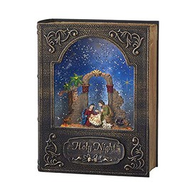 Raz 8.5" HOLY Night Musical Lighted Water Book