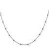 GlittersandGold Sterling Silver 1.15mm Diamond-cut Fancy Beaded Chain Necklace