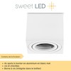 Sweet Led Ceiling spotlights, flat, surface-mounted spotlights, white, matt, surface-mounted