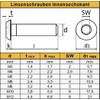 M12 x 45 mm (Pack of 5) Rounded Head Screws