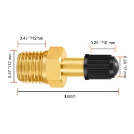 EFGTEK 1/4" NPT Tank Valve, Anti-Corrosion Brass for Schrader Valve with 1/4" Male NPT,Using for Air Compressor Tanks