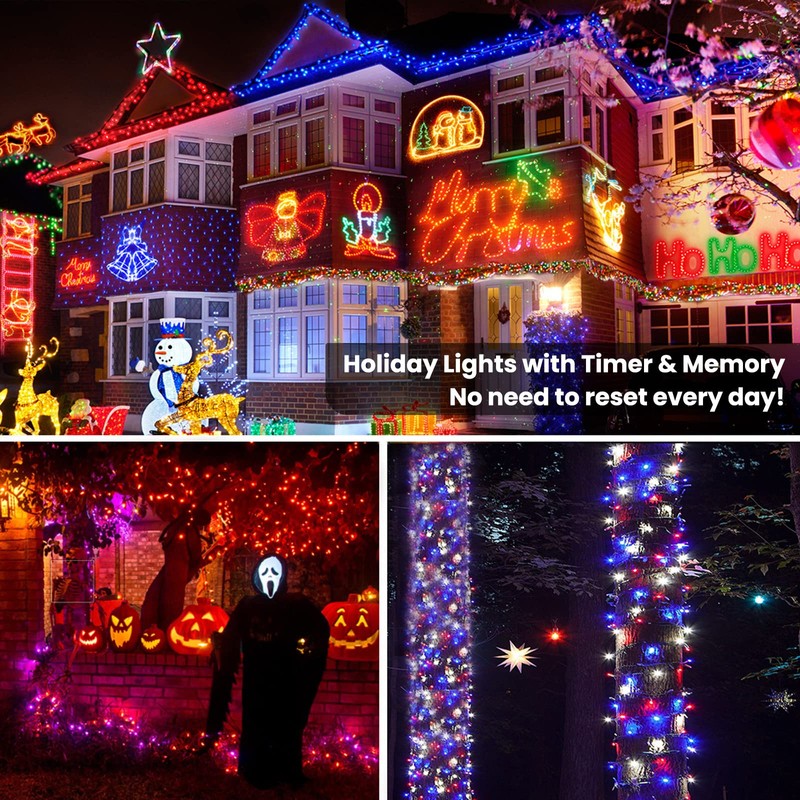 Brizled Color Changing Halloween Lights, 66ft 200 LED RGB Christmas