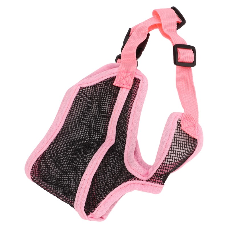 Short Snout Dog Muzzle Adjustable Breathable Prevent Biting Chewing Dog