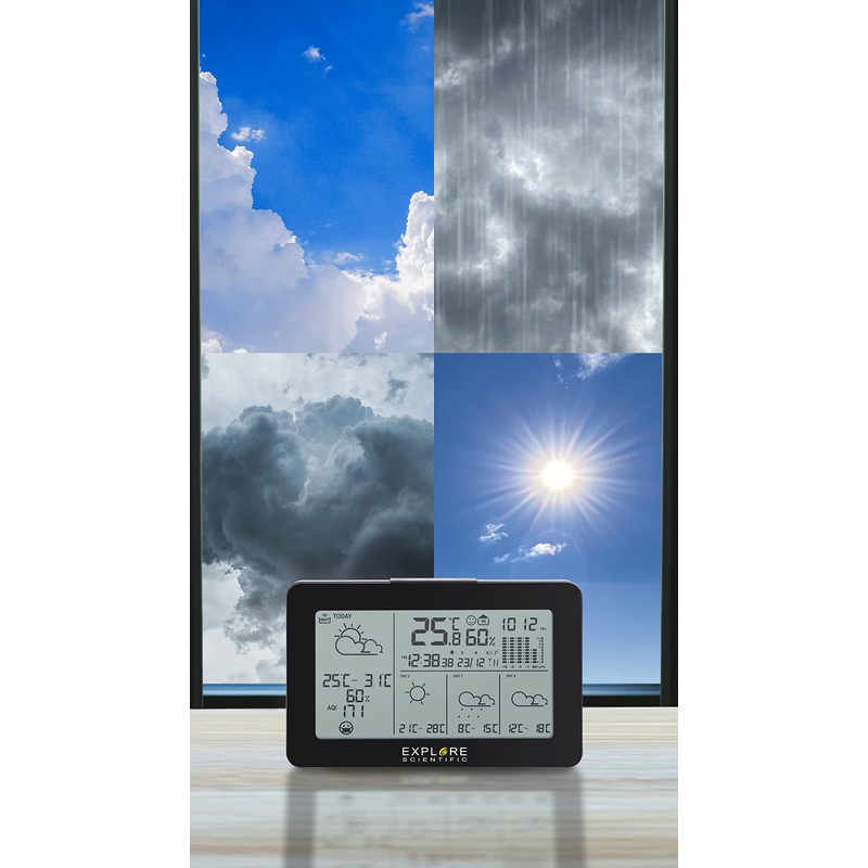 Explore Scientific WSH4103 Stazione meteorologica smart Wifi, sincronizzazione automatica dell'ora,