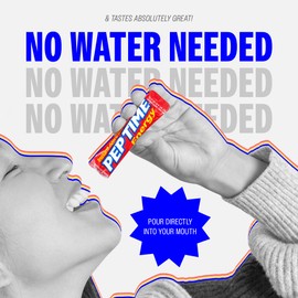 PEPTIME Energy Instant Alertness Dissolvable Energy-Powder Packets, No Water Needed, Energy Dietary Supplement with Vitamins B6 and B12, 150 mg Caffeine per Serving, 30 Pack, Berry Flavor