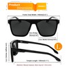 FEISEDY Fashion Sunglasses Womens Men Flat Top Square Trendy Visor