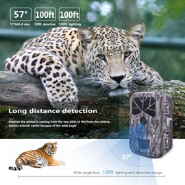 BolyGuard BG636-K Trail Hunting Camera, 48MP/1080P, IP68 Waterproof, 940nm No Glow IR, 100ft Detection Range, Solar/Battery Powered, Pro Wildlife Outside Night Vision Camera