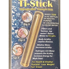 Ti-Stick TITANIUM Portable Water Ionizer Hydrogen Rich Filter - Makes 1020 16oz Bottles