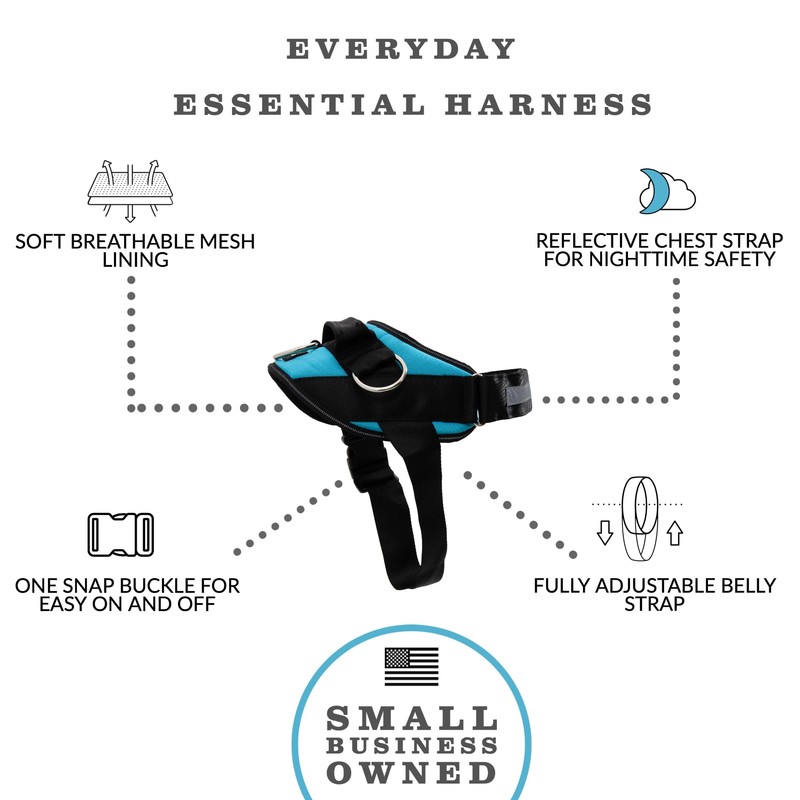 ShawnCo Essential Dog Harness, No-Pull Pet Vest with 3 Leash