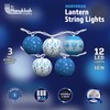 Happy Hanukkah LED Hanging Lanterns String Lights - Chanukah Decorations
