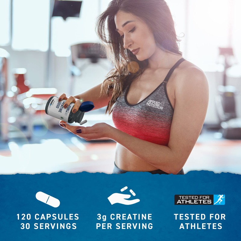 Applied Nutrition Creatine Monohydrate Capsules 3000mg Per Serving – High