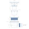 MUCOL 90 Degree Low Profile 1.5" Shower Drain Trap, 1.5"