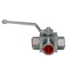 Hydraulic Ball Valve KHB3K 1/2'' NPT, Shut-Off 3 Way Ball