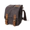 Waterproof Canvas Leather Trim DSLR SLR Shockproof Camera Shoulder Messenger