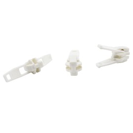 Zipper Resucue Slider ~ YKK #10 Plastic Double Head Reversible Slider ~ White (3 Sliders / Pack)