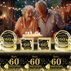 41pcs 60th Anniversary Party Plates Napkins Tableware Tablecloth Set, Black