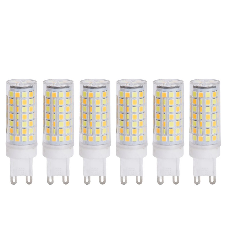 6pcs 90LED G9 Light Bulb 9W 220V Dimmable Soft Warm