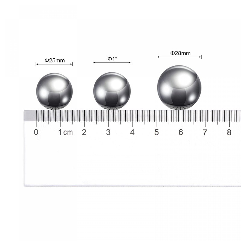 sourcing map 5pcs 28mm Carbon Steel Bearing Balls Precision Polished