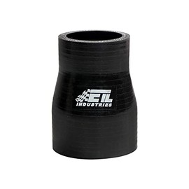 ETL INDUSTRIES ETL INDUSTRIES ID 2.25" to 2.75", Length 3" Silicone Reducer Straight Coupler Hose, 4-Ply Reinforced Universal Intake Reducer Intercooler Pipe Black