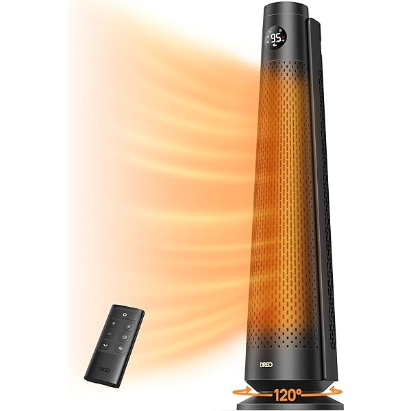 Dreo Space Heater Large Room, 30" Electric Heaters with Remote,