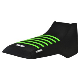 Yamaha 1987-1999 Yamaha Big Bear 350 YFM 350 seat cover ALL BLACK-FLO GREEN ribs #272