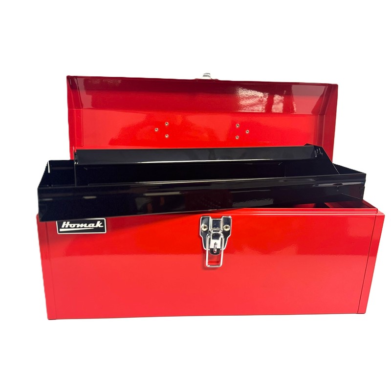 Homak Tool Box, 19" Portable Steel Tall Tool Box with
