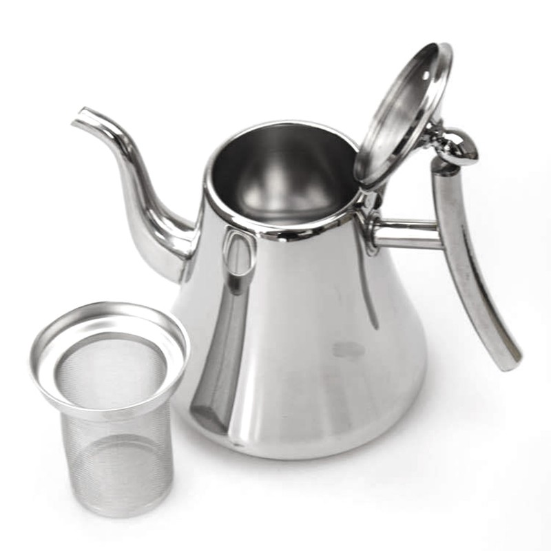 Teapot with Filter 201 Stainless Steel Thickened Gooseneck Pour Over