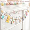 Leinuosen 8.2 ft Easter Bunny Garland Large Wooden Cute Rabbits
