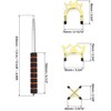 QWOKR Telescopic Snooker Cue Stick Bridge with 3 Brass Bridge