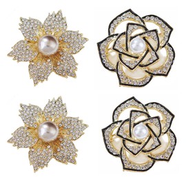 4Packs Luxury Women Brooches Pins