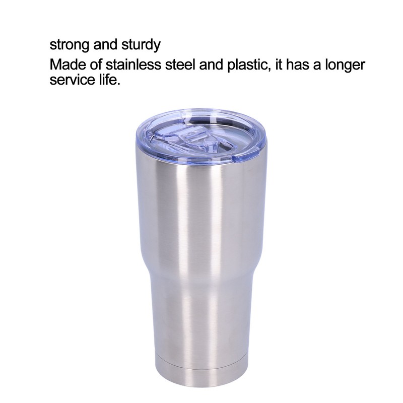 2‑Layer 30oz Vacuum Cup with Lid Reusable Stainless Steel Insulation