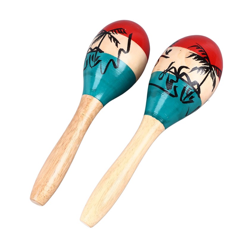 2Pcs Sand Hammer Maraca Shaker Rattle Portable Percussion Instrument Musical
