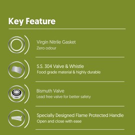 Preethi Hard Anodized Induction Base Outer Lid Pressure Cooker 3 Litres