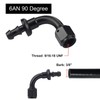 TunePro 6AN 90 Degree Push Lock Hose Fitting End Black