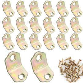 ITROLLE 135 Degree Corner Brace 20PCS 18x18x18mm Iron Silver Furniture Corner Brackets