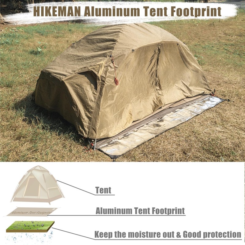 HIKEMAN Reflective Aluminium Camping Mat - Ultralight Aluminium Foil Insulation,