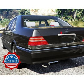 Made in USA - Trims Express 1991-1999 Mercedes S Class W140 Trunk Bezel Trim Stainless Accent Rear Door