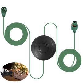 Saillong 1/2 Inch Plug Christmas Tree Light Foot Switch Extension Cord, 10FT 48W Christmas Tree Lights Power Cord Compatible for All Christmas Tree Lights Adapters Including 12V/24V/29V Model(Green)