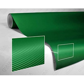 VViViD Dark Green Carbon Fiber Car Wrap Vinyl Roll with Air Release Adhesive Technology (10ft x 5ft)