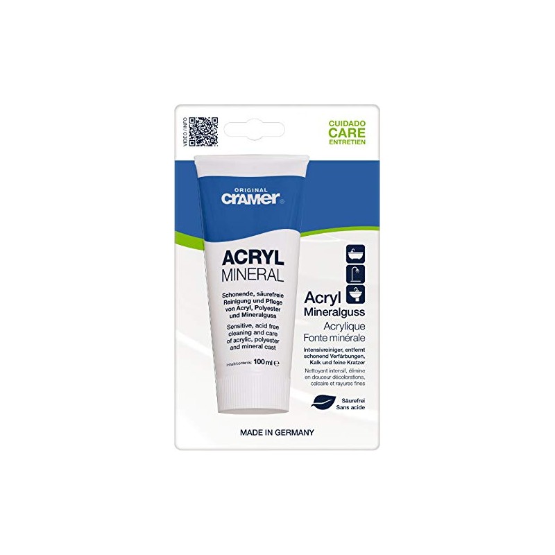 Bath care, for cleaning and care, mineral cast, acrylic surfaces,