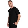 Cherokee Scrubs for Men Zip Henley Top with 3 Pockets