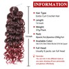 XTREND 8 Packs GoGo Curl Crochet Hair Red Burgundy Short