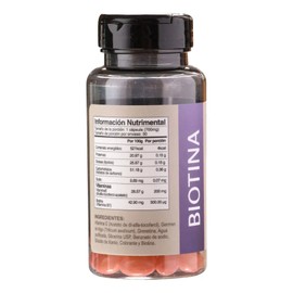 Biotina 30 Cáps. De 700 Mg Cu Suplemento Sabor Sin Sabor