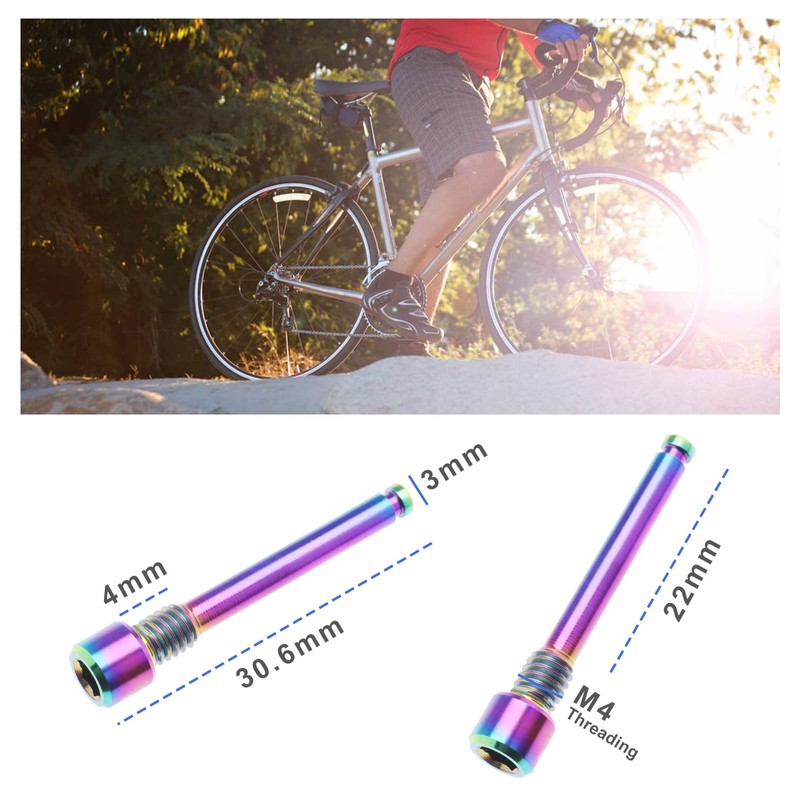 SING F LTD 2PCS M4 Titanium Bolts for Bicycle Disc