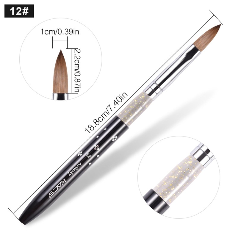 KADS Kolinsky Zobel-Nagelbürste, Größe 12